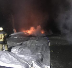 Ужгородські рятувальники – про пожежу в Боздоському парку (фото)